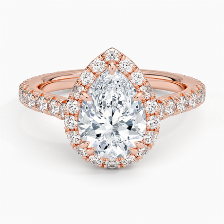 14K Rose Gold Sienna Halo Three-Quarter Coverage Diamond Ring (3/4 ct. tw.)
