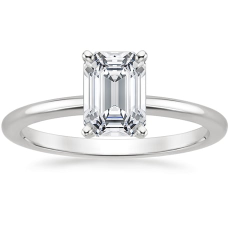 18K White Gold Four-Prong Petite Comfort Fit Bridal Set