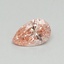 0.32 Ct. Fancy Vivid Pink Pear Lab Grown Diamond
