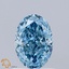 1.09 Ct. Fancy Vivid Blue Oval Lab Grown Diamond