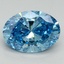 2.17 Ct. Fancy Vivid Blue Oval Lab Grown Diamond