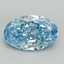 10.02 Ct. Fancy Vivid Blue Oval Lab Grown Diamond