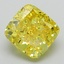 2.82 Ct. Fancy Vivid Yellow Cushion Lab Grown Diamond