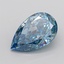 5.71 Ct. Fancy Vivid Blue Pear Lab Grown Diamond