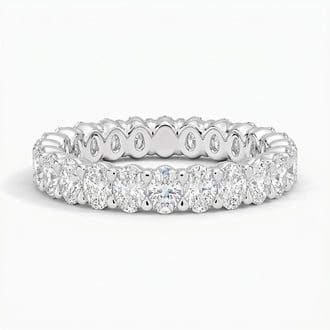 Low Profile Oval Eternity Lab Diamond Ring (2 ct. tw.) in Platinum