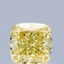 1.13 Ct. Fancy Vivid Yellow Cushion Lab Grown Diamond