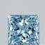 0.30 Ct. Fancy Vivid  Blue Princess Lab Grown Diamond