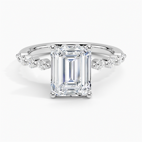 Single Shared Prong Engagement Ring