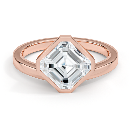 14K Rose Gold Cielo Bezel Ring