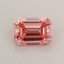 0.55 Ct. Fancy Vivid  Pink Emerald Lab Grown Diamond