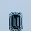 0.53 Ct. Fancy Intense Blue Emerald Lab Grown Diamond