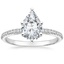 18K White Gold Simply Tacori Luxe Drape Diamond Ring, smalltop view