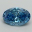 2.19 Ct. Fancy Vivid Blue Oval Lab Grown Diamond