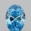 1.02 Ct. Fancy Vivid Blue Oval Lab Grown Diamond