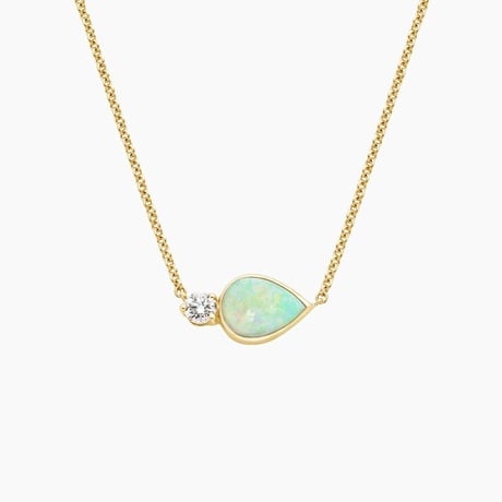 Opal and Diamond Pendant