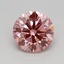 0.58 Ct. Fancy Vivid Pink Round Lab Grown Diamond