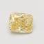 0.58 Ct. Fancy Vivid Yellow Cushion Lab Grown Diamond