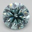 2.07 Ct. Fancy Vivid Green Blue Round Lab Grown Diamond