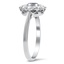 The Danielle Ring, smalltop view on a hand