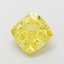2.55 Ct. Fancy Vivid  Yellow Cushion Lab Grown Diamond