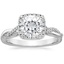 18K White Gold Petite Twisted Vine Halo Diamond Ring (1/4 ct. tw.), smalltop view