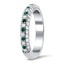 Emerald and Diamond Wedding Band, smallview