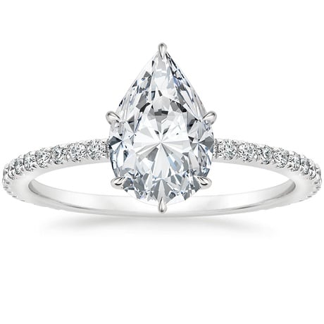 18K White Gold Demi Diamond Ring with Luxe Ballad Diamond Ring