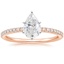14K Rose Gold Ballad Half Coverage Diamond Ring (1/8 ct. tw.), smalltop view