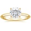18K Yellow Gold Hazel Solitaire Ring, smalltop view