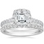 Platinum Sienna Halo Diamond Ring with Amelie Diamond Ring (1/3 ct. tw.)