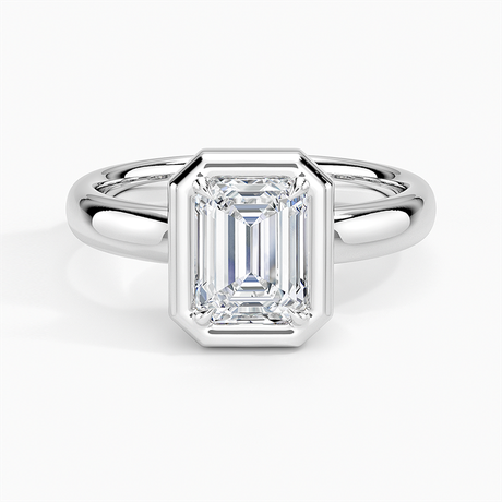 Platinum Andrea Bezel Prong Ring