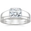 Platinum Haiden Ring with Petite Quattro Wedding Ring