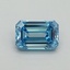 1.30 Ct. Fancy Vivid Blue Emerald Lab Grown Diamond