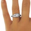 The Olenna Ring, smalltop view on a hand