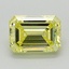 0.99 Ct. Fancy Vivid Yellow Emerald Lab Grown Diamond