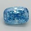 1.24 Ct. Fancy Vivid Blue Cushion Lab Grown Diamond