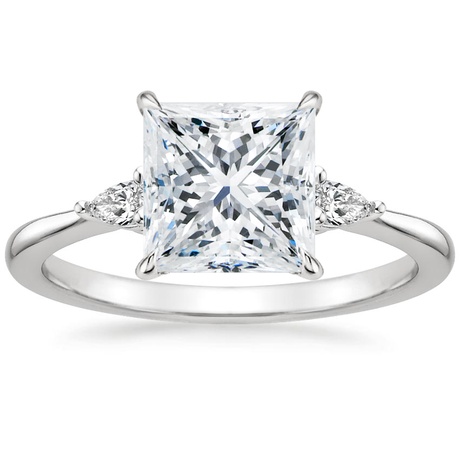 18K White Gold Aria Contoured Diamond Bridal Set