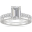 18KW Moissanite Sienna Diamond Ring (2/5 ct. tw.) with Petite Quattro Diamond Ring, smalltop view