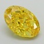 1.72 Ct. Fancy Vivid Yellow Oval Lab Grown Diamond