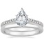 Platinum Sonora Diamond Ring with 2mm Comfort Fit Wedding Ring