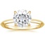 18K Yellow Gold Hazel Solitaire Ring, smalltop view
