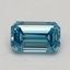 0.53 Ct. Fancy Vivid Blue Emerald Lab Grown Diamond
