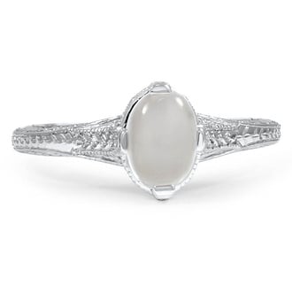Custom Vintage-Inspired Moonstone Ring