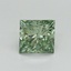 1.04 Ct. Fancy Vivid Pacific Green Princess Lab Grown Diamond