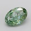4.13 Ct. Fancy Vivid Green Oval Lab Grown Diamond