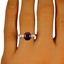 The Trinh Ring, smallzoomed in top view on a hand