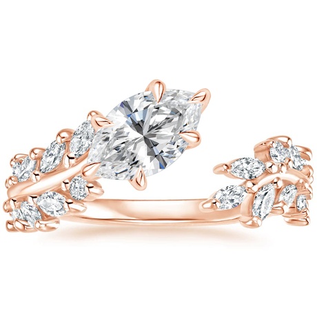 14K Rose Gold Sweeping Ivy Diamond Bridal Set (1 ct. tw.)