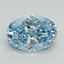 5.14 Ct. Fancy Vivid Blue Oval Lab Grown Diamond