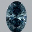 1.00 Ct. Fancy Vivid Blue Oval Lab Grown Diamond
