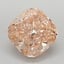 2.79 Ct. Fancy Intense Pinkish Orange Cushion Lab Grown Diamond